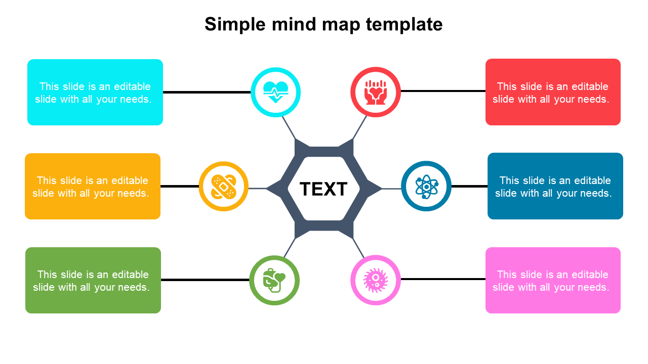 Simple Mind Map PowerPoint Template and Google Slides
